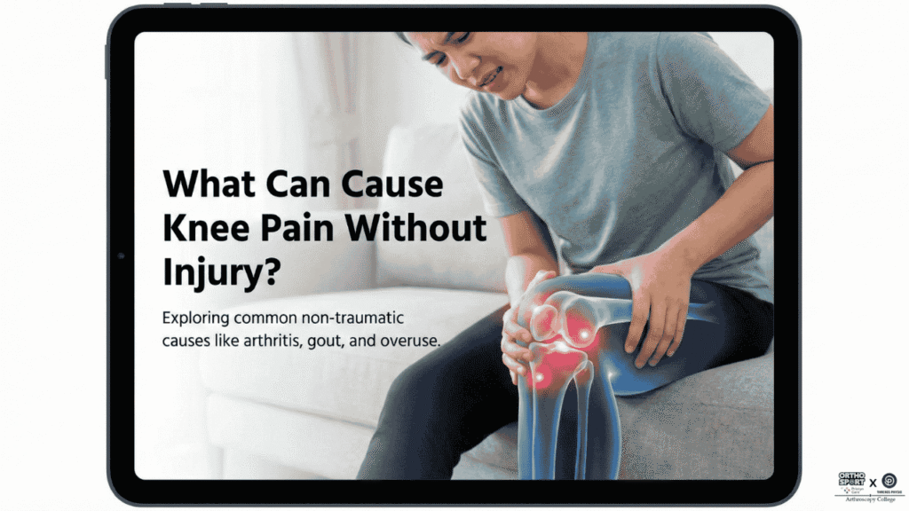 What can cause knee pain without injury